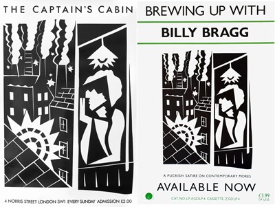 Lot 213 - BILLY BRAGG POSTERS AND STICKERS