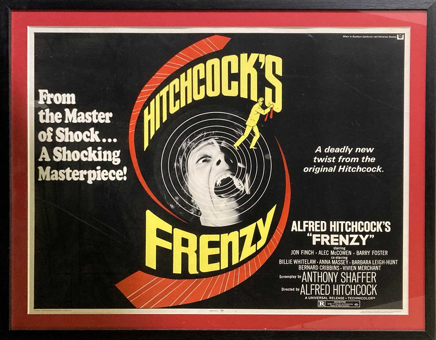 Lot 314 - HITCHCOCK FRENZY POSTER.