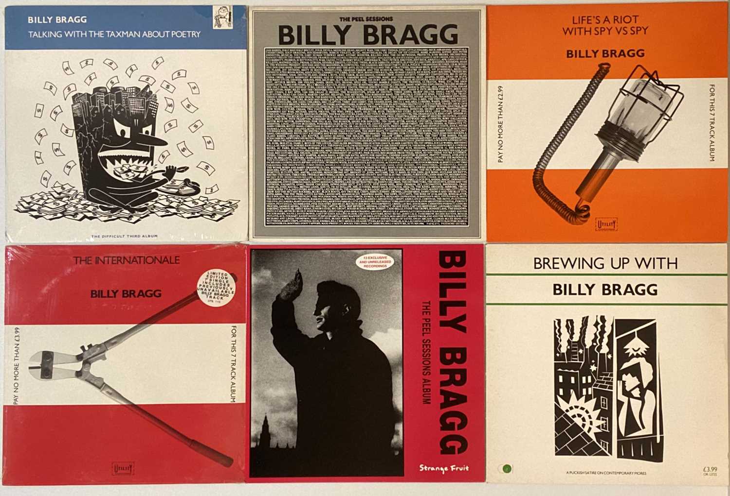 Lot 670 - BILLY BRAGG - LP/12"/7" COLLECTION