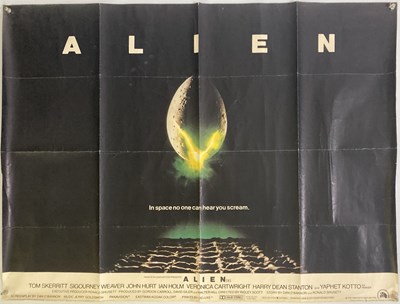 Lot 258 - ALIEN UK QUAD POSTER.