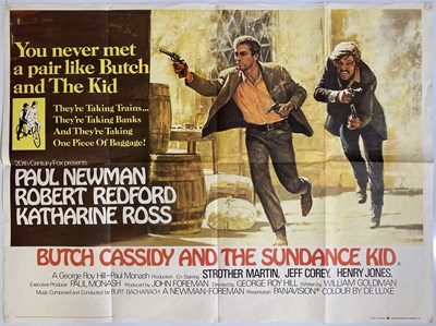 Lot 262 - BUTCH CASSIDY AND THE SUNDANCE KID UK QUAD POSTER.