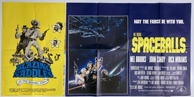 Lot 271 - TWO MEL BROOKES MOVIE POSTERS (SPACEBALLS & BLAZING SADDLES).