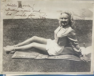 Lot 223 - BETTY GRABLE AUTOGRAPH COLLECTION.