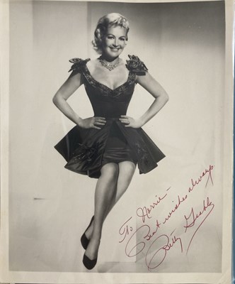 Lot 223 - BETTY GRABLE AUTOGRAPH COLLECTION.