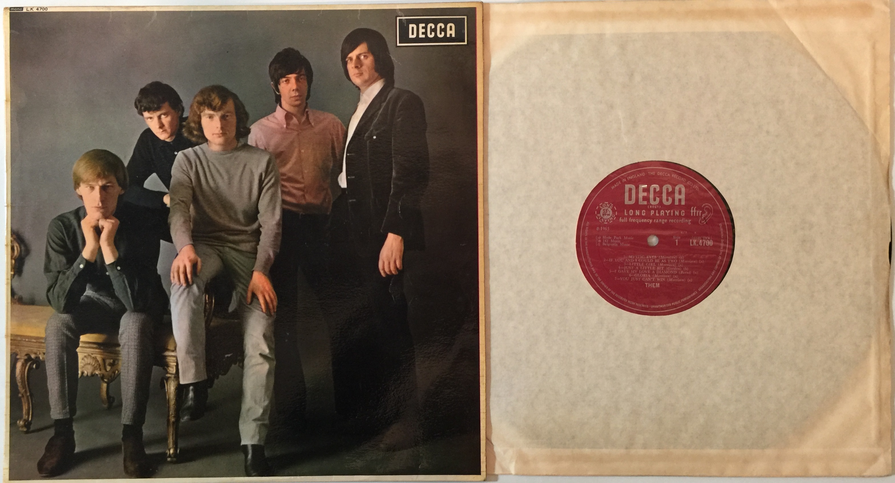 Lot 3 - THEM - THE ANGRY YOUNG THEM LP (ORIGINAL UK