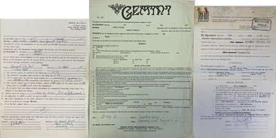 Lot 87 - ORIGINAL PERFORMANCE CONTRACTS -MC5 AND MORE