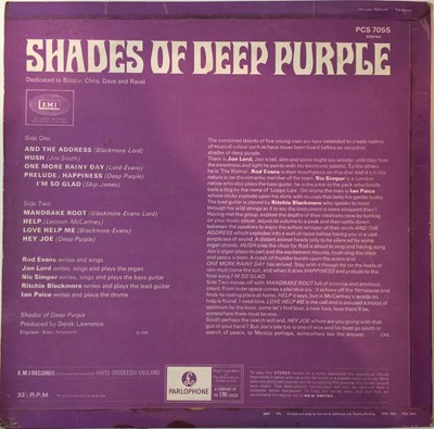 Lot 11 - DEEP PURPLE - SHADES OF DEEP PURPLE LP (ORIGINAL UK COPY - PARLOPHONE PCS 7055)