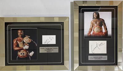 Lot 151 - BOXING STARS SIGNED - HOLYFIELD / LENNOX LEWIS.