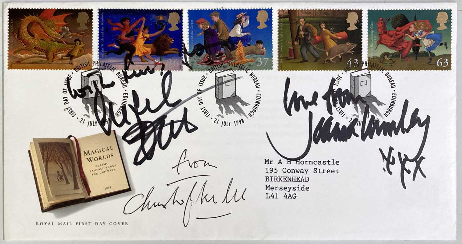 Lot 227 - FIRST DAY COVER SIGNED BY CHRISTOPHER LEE  / JOANNA LUMLEY.