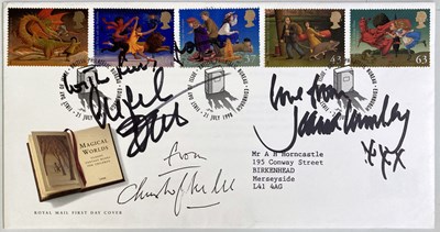 Lot 227 - FIRST DAY COVER SIGNED BY CHRISTOPHER LEE  / JOANNA LUMLEY.