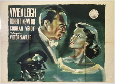 Lot 292 - THE DARK JOURNEY (1937) ITALIAN FILM POSTER.