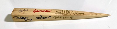 Lot 340 - BUFFY THE VAMPIRE SLAYER - A CAST AND CREW SIGNED STAKE.