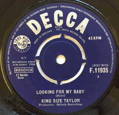 Lot 37 - KING SIZE TAYLOR - SOMEBODY'S TRYING 7" (ORIGINAL UK COPY - DECCA F 11935)