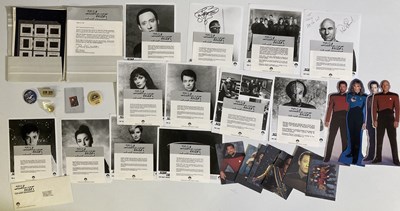 Lot 341 - STAR TREK - PRESS PACKS / SIGNED ITEMS.