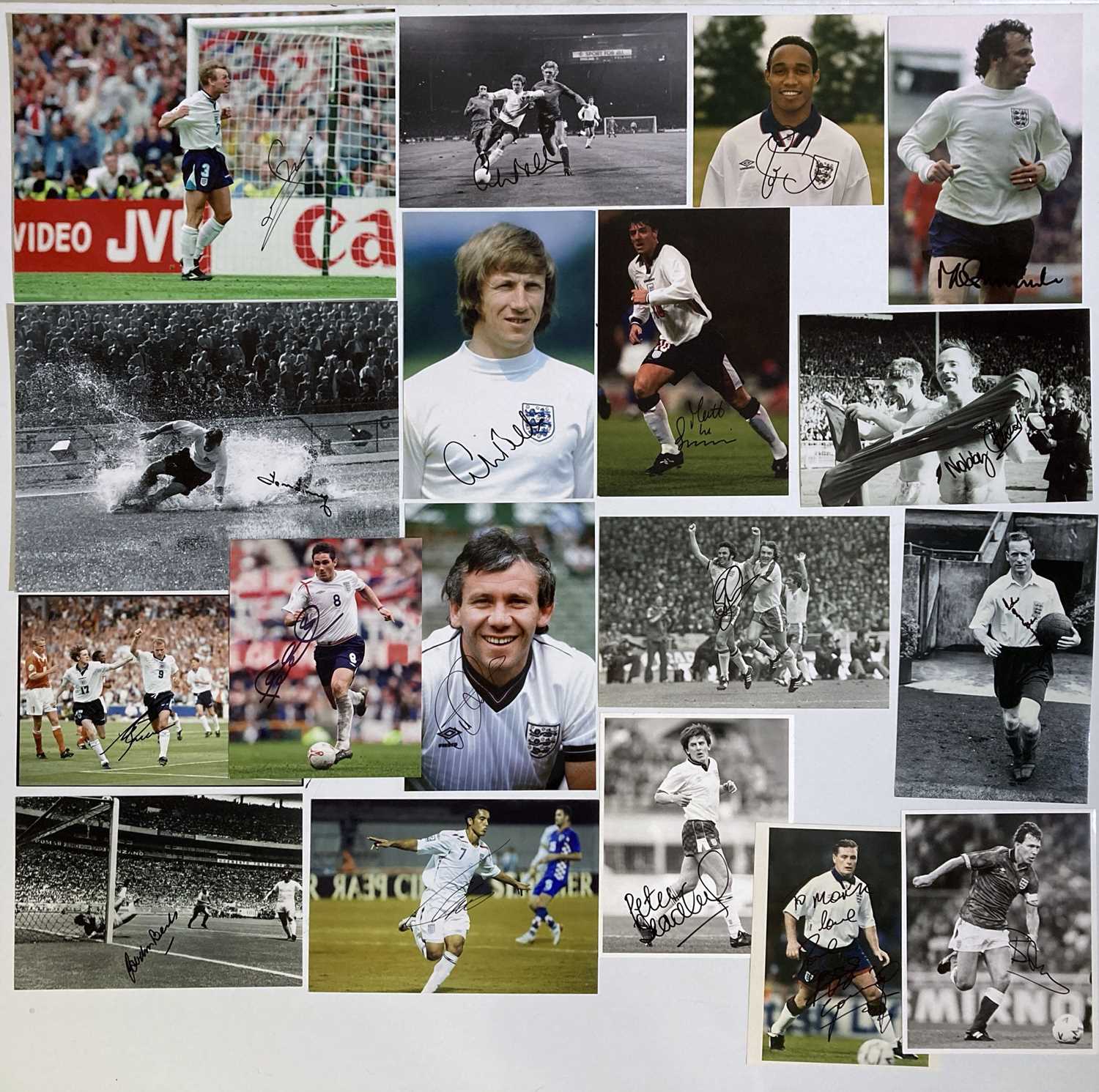 Lot 165 - FOOTBALL AUTOGRAPHS - ENGLAND STARS.