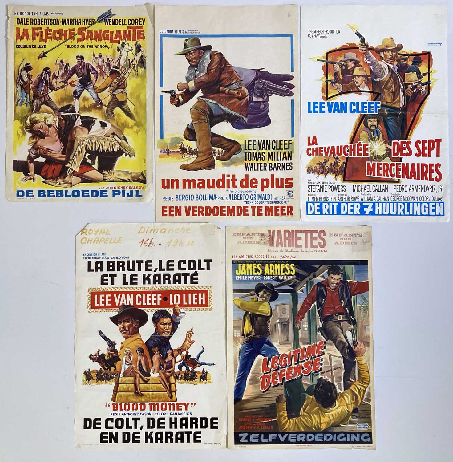 Lot 295 - BELGIAN ISSUED WESTERN FILM POSTERS.