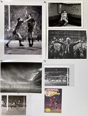 Lot 194 - LIVERPOOL FC SIGNED ITEMS AND STAMPED PHOTO PRINTS.