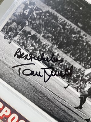 Lot 194 - LIVERPOOL FC SIGNED ITEMS AND STAMPED PHOTO PRINTS.