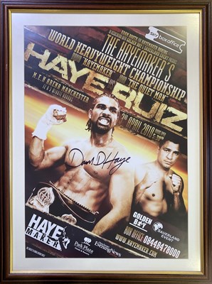 Lot 175 - SIGNED BOXING ITEMS (DAVID HAYE, AMIR KHAN, PAUL MCLOSKEY).