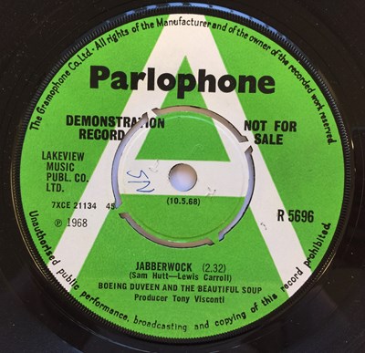 Lot 51 - BOEING DUVEEN AND THE BEAUTIFUL SOUND - JABBERWOCK 7" (ORIGINAL UK PROMO WITH P/S - PARLOPHONE R 5696)