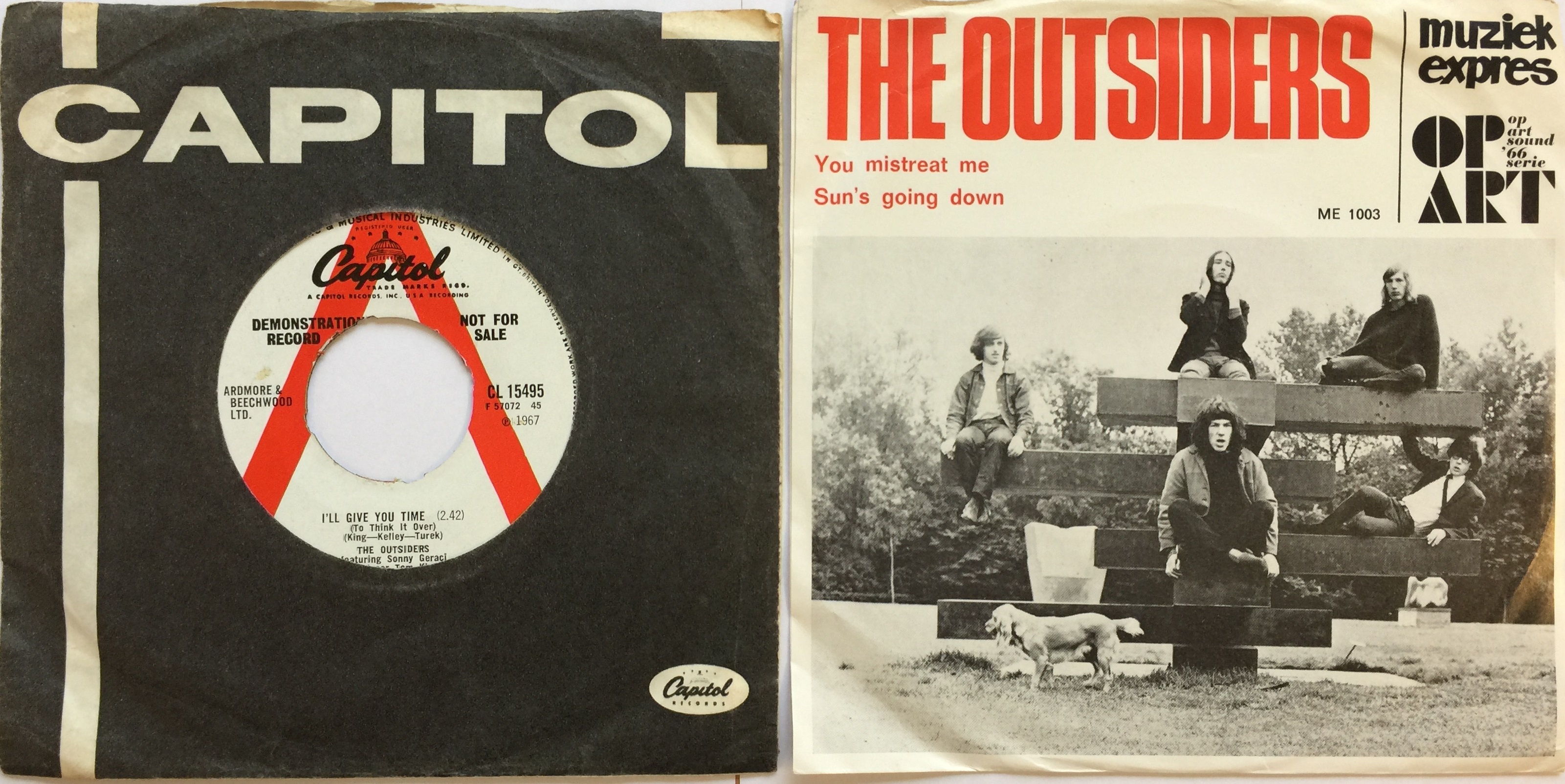 Lot 75 - THE OUTSIDERS - ORIGINAL DUTCH/UK 7