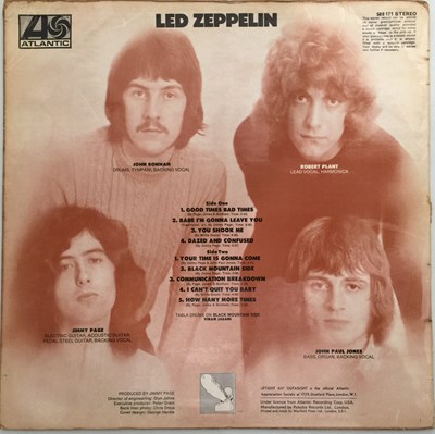 Lot 665 - LED ZEPPELIN - S/T LP (TURQUOISE - 588171)