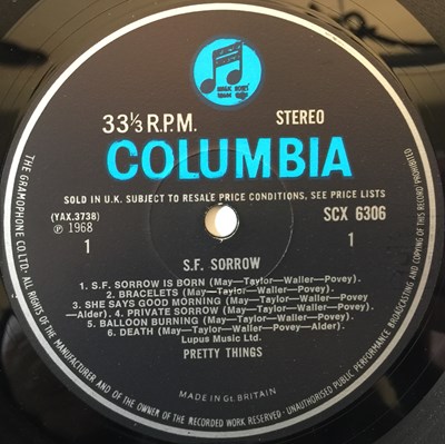 Lot 115 - THE PRETTY THINGS - S.F. SORROW LP (ORIGINAL UK STEREO COPY - COLUMBIA SCX 6306)
