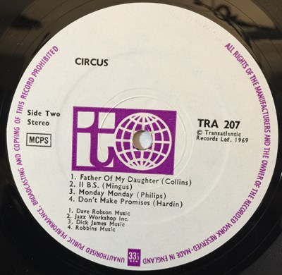 Lot 117 - CIRCUS - CIRCUS LP (ORIGINAL UK COPY - TRANSATLANTIC TRA 207)
