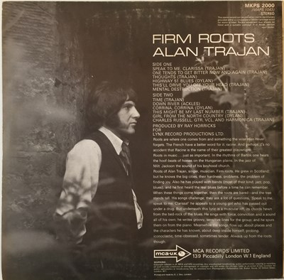 Lot 118 - ALAN TRAJAN - FIRM ROOTS LP (ORIGINAL UK COPY - MCA MKPS 2000)