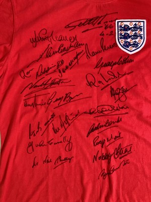 Lot 179 - ENGLAND 1966 WORLD CUP WINNERS SIGNED SHIRT.