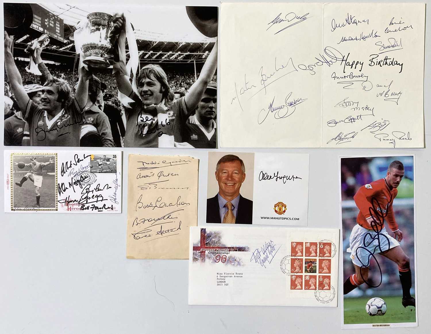 Lot 183 - MANCHESTER UNITED AUTOGRAPHS.