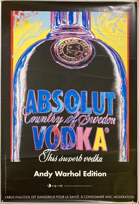Lot 90 - ANDY WARHOL - ABSOLUT VODKA POSTER.