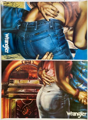 Lot 243 - WRANGLER - A PAIR OF ADVERTISING POSTERS.