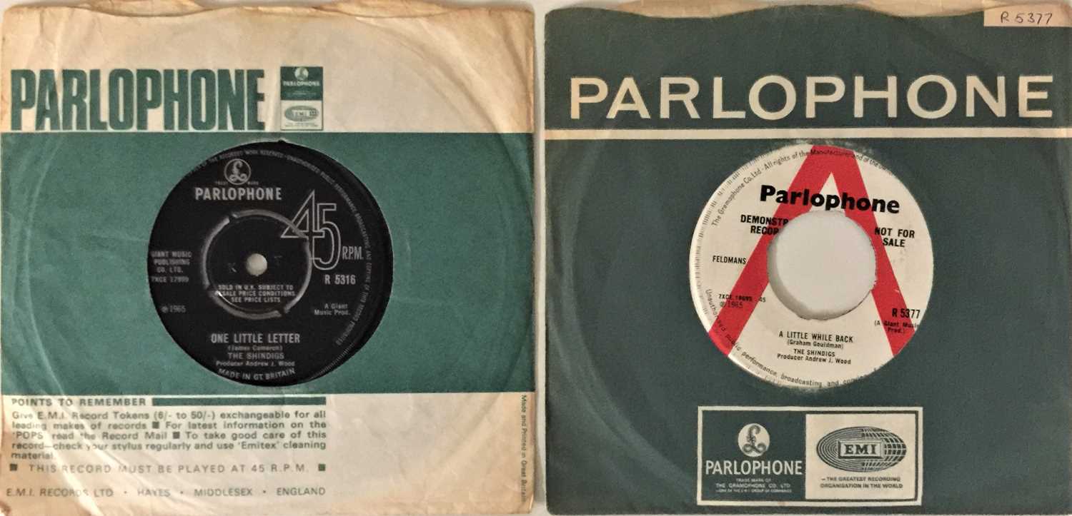 Lot 171 - THE SHINDIGS - UK PARLOPHONE 7" RELEASES