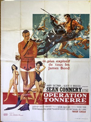 Lot 308 - JAMES BOND - FOREIGN POSTERS INC FRENCH THUNDERBALL.