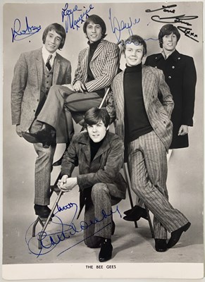 Lot 187 - BEE GEES 1960S FULL SET OF AUTOGRAPHS.