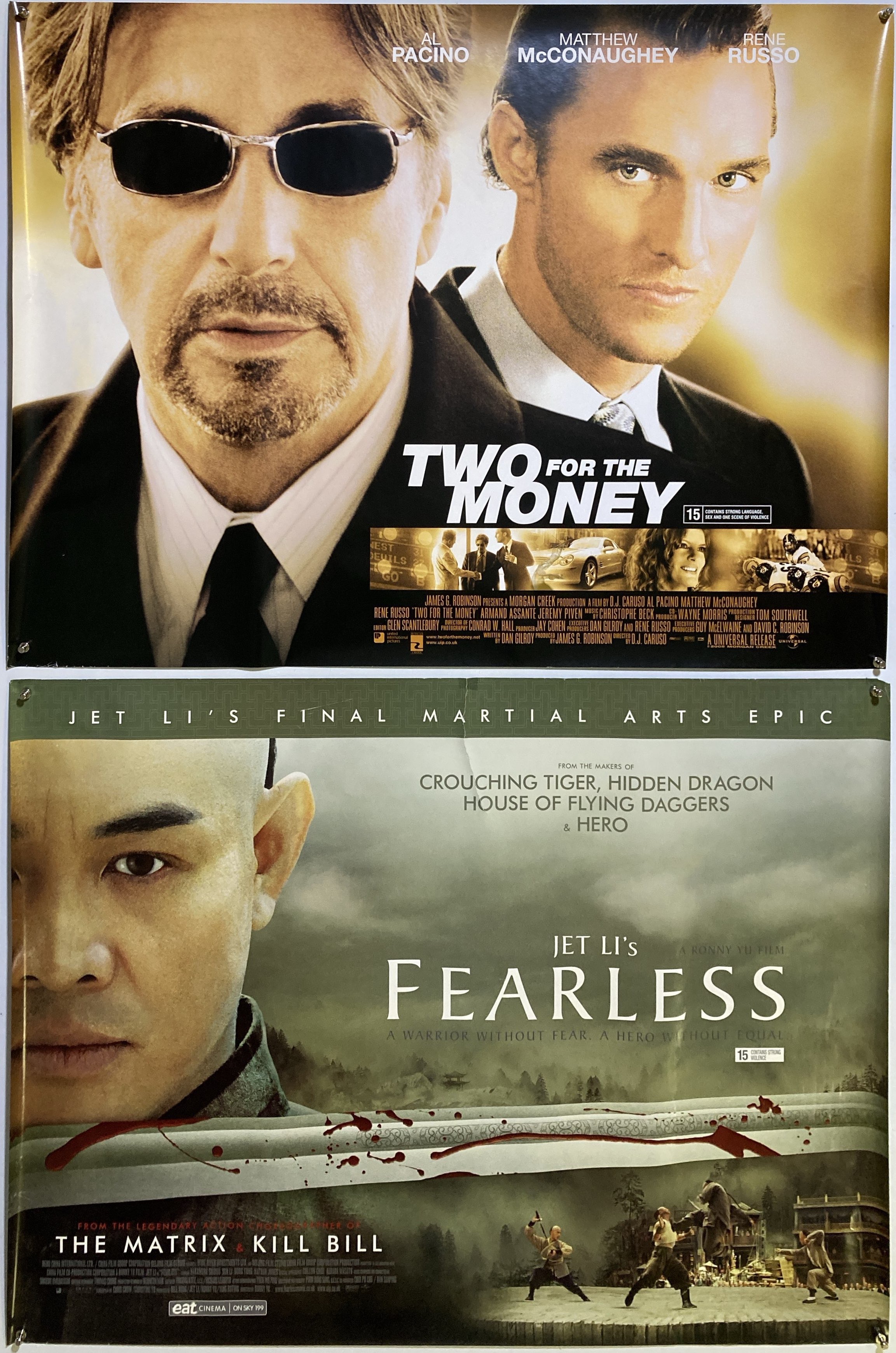 Lot 194 UK QUAD POSTERS ACTION / THRILLER.