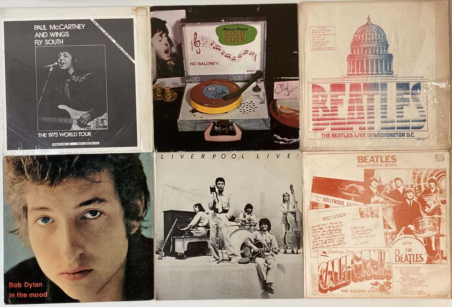 Lot 1131 - THE BEATLES AND RELATED/ BOB DYLAN - PRIVATE PRESS LPs