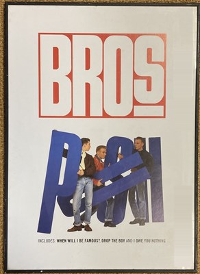 Lot 353 - BROS TICKET DISPLAY AND FRAMED POSTER