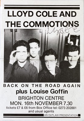 Lot 177 - LLOYD COLE AND THE COMMOTIONS SIGNED LP AND FLYER.