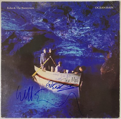 Lot 180 - ECHO AND THE BUNNYMEN SIGNED LP AND TICKET STUB WITH JAKE BROCKMAN.