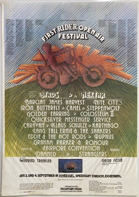 Lot 85 - STRANGLERS AND THE DAMNED 1977 FESTIVAL POSTER.