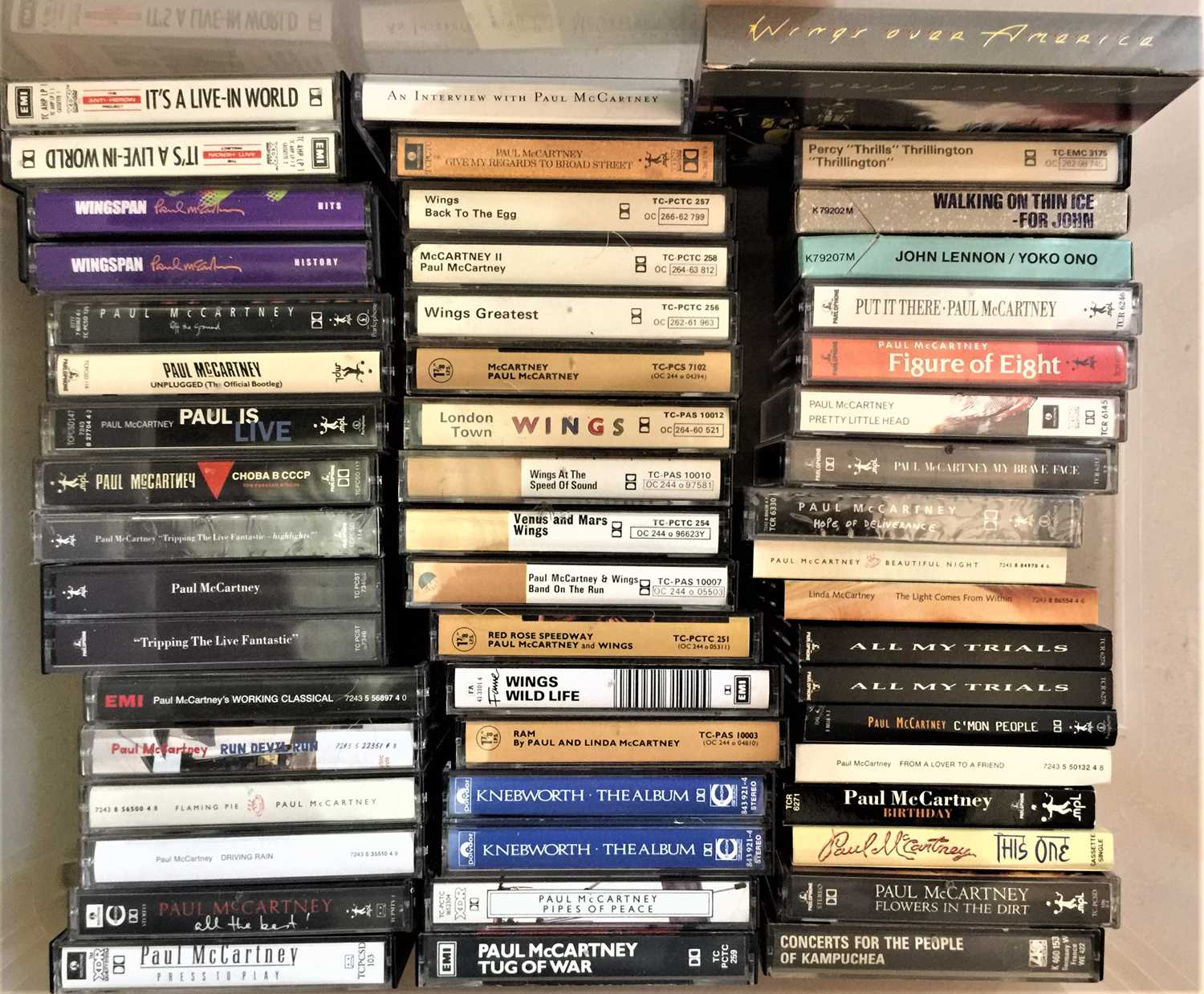 Lot 751 - McCARTNEY/ WINGS - CASSETTE COLLECTION