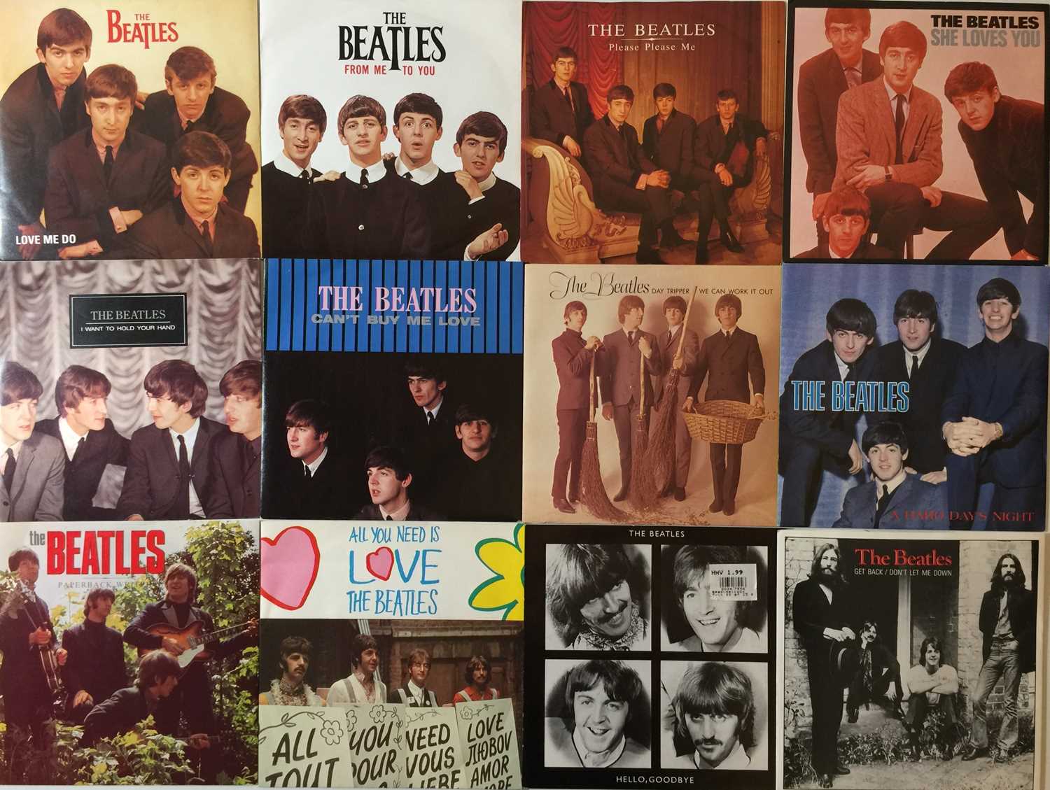 Lot 758 - THE BEATLES - 7" PICTURE SLEEVE COLLECTION