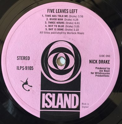 Lot 905 - NICK DRAKE - FIVE LEAVES LEFT LP (ORIGINAL UK COPY - ISLAND ILPS 9105)