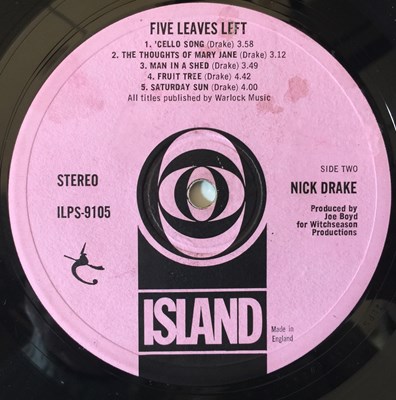 Lot 905 - NICK DRAKE - FIVE LEAVES LEFT LP (ORIGINAL UK COPY - ISLAND ILPS 9105)