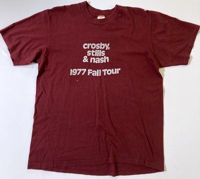 Lot 50 - CROSBY STILLS AND NASH 1977 TOUR T-SHIRT.