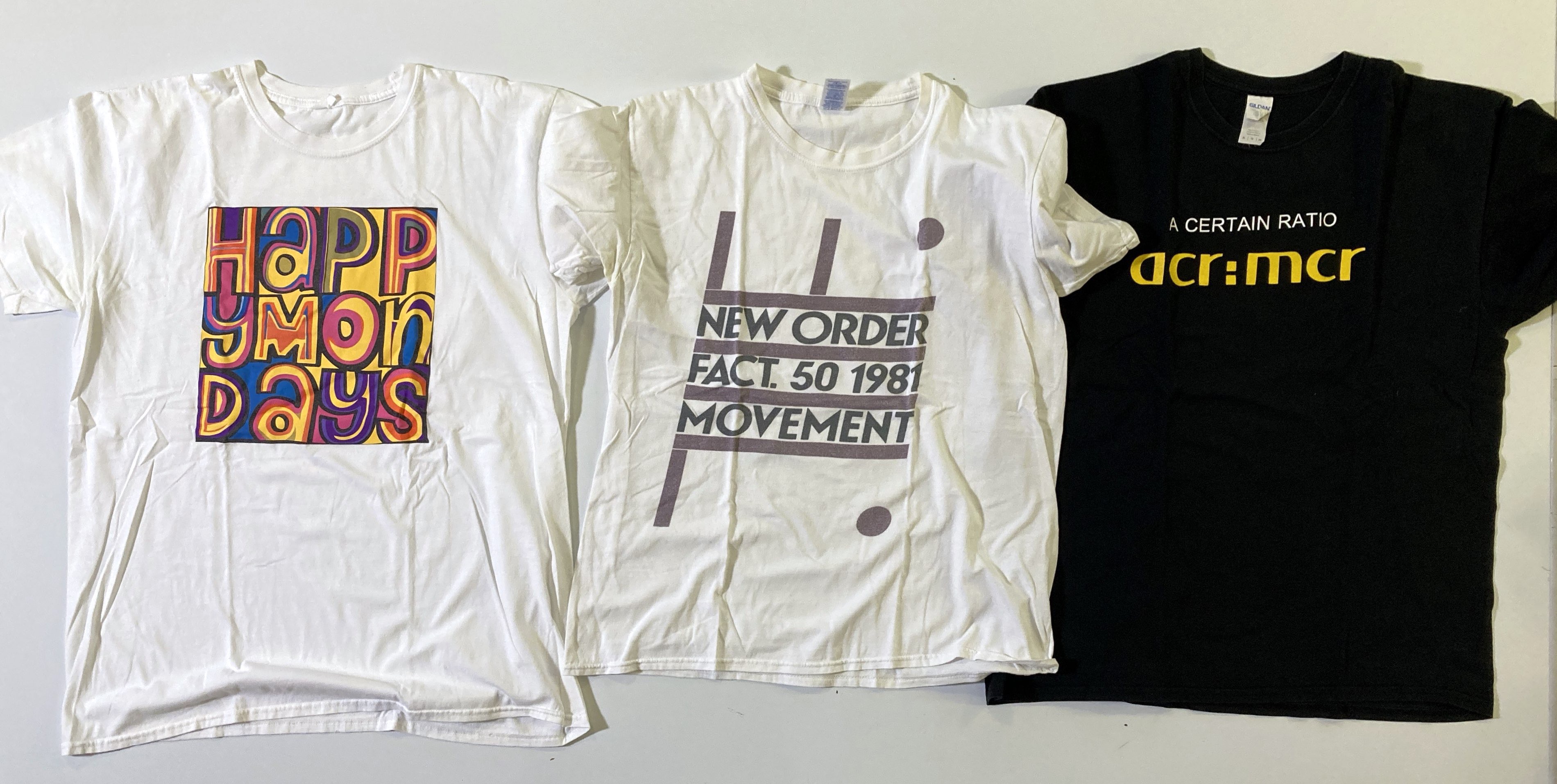 Lot 55 - BAND T-SHIRTS - MANCHESTER ARTISTS.