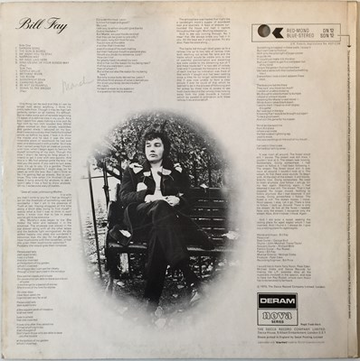 Lot 268 - BILL FAY - BILL FAY LP (ORIGINAL SIGNED UK STEREO COPY - DERAM NOVA SERIES SDN 12)