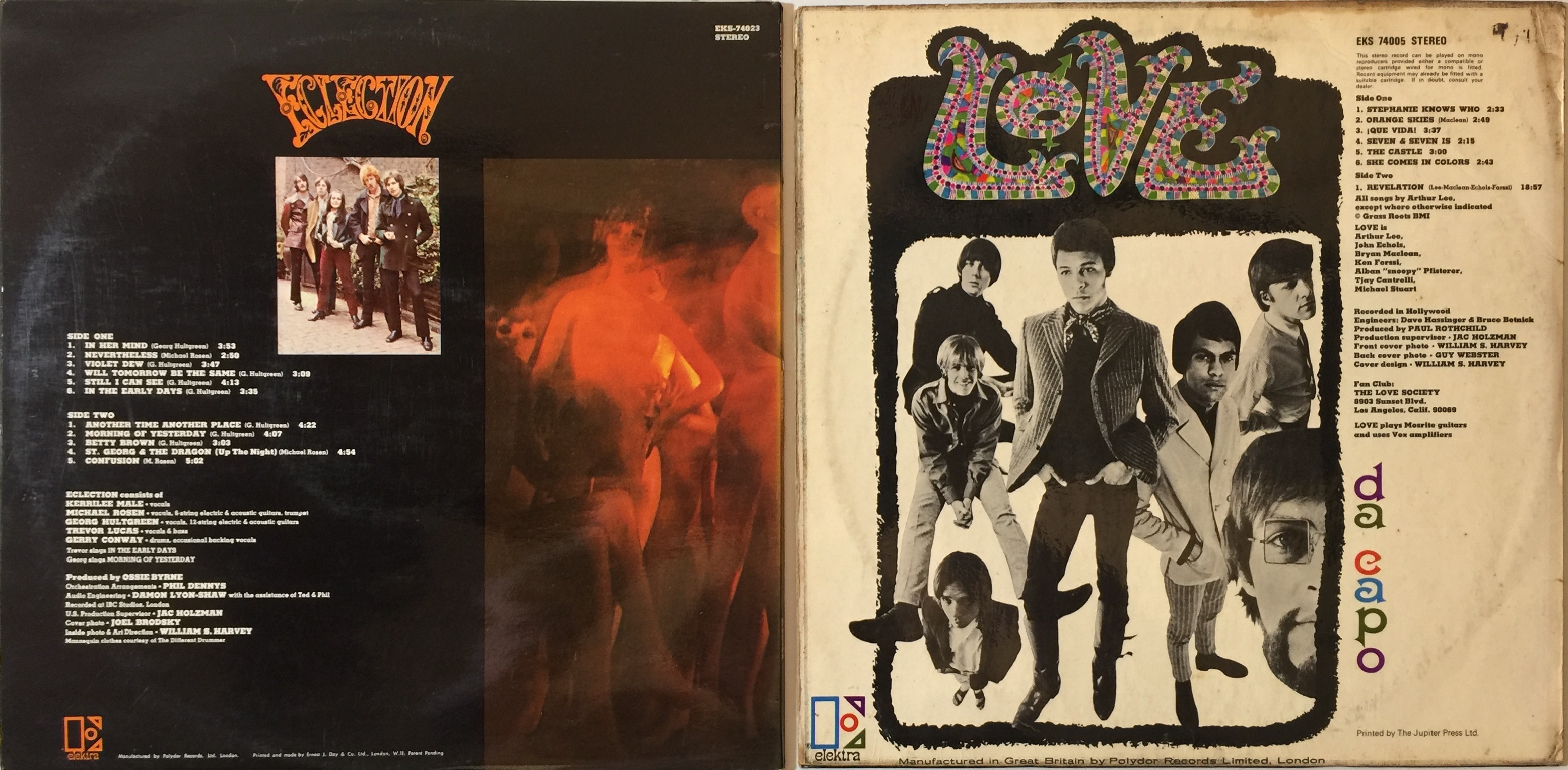 Lot 804 - LOVE/ ECLECTION - ELEKTRA LP RARITIES